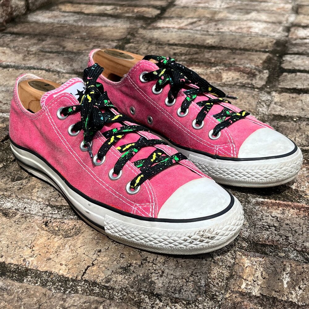 Converse Chuck Taylor All Star Pink Low Top Canvas Sneakers Mens 6 Womens 8
